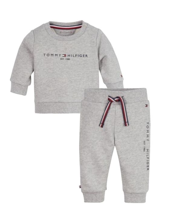 Tommy Hilfiger Baby Boy Grey Tracksuit With Sweater Top And Trousers