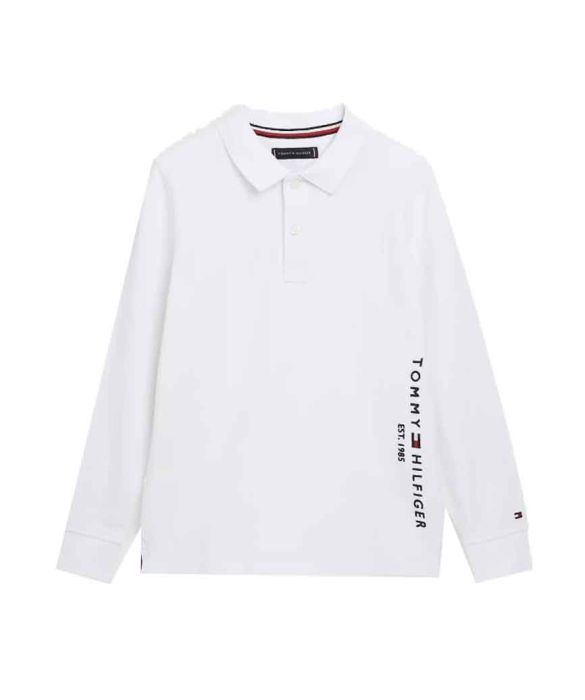 Tommy Hilfiger Boys White Long Sleeve Polo Shirt